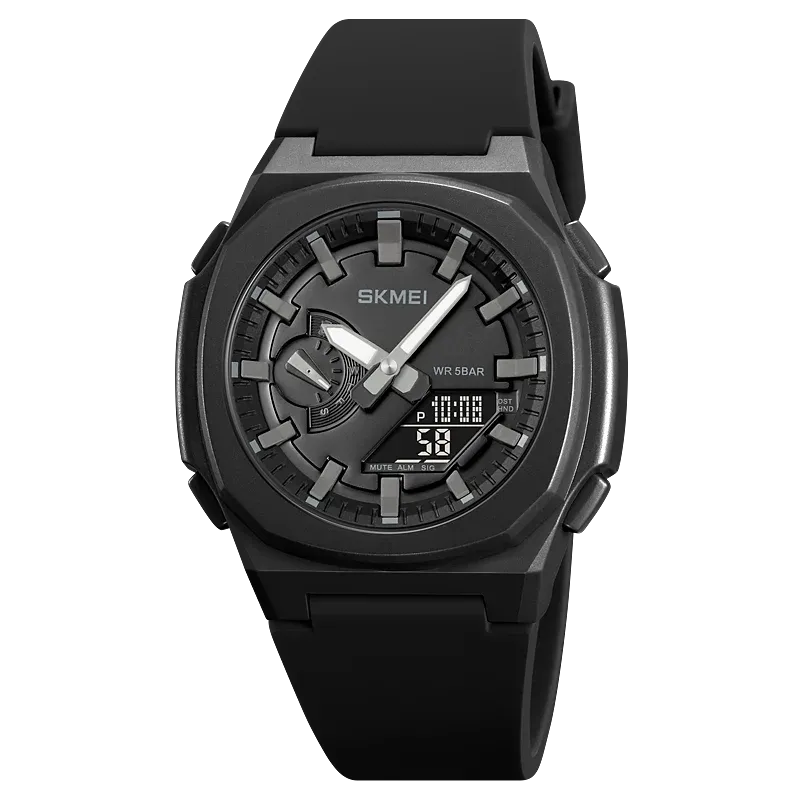 SKMEI 007 Japan Digital movement DST World Time Watch 5 Alarms