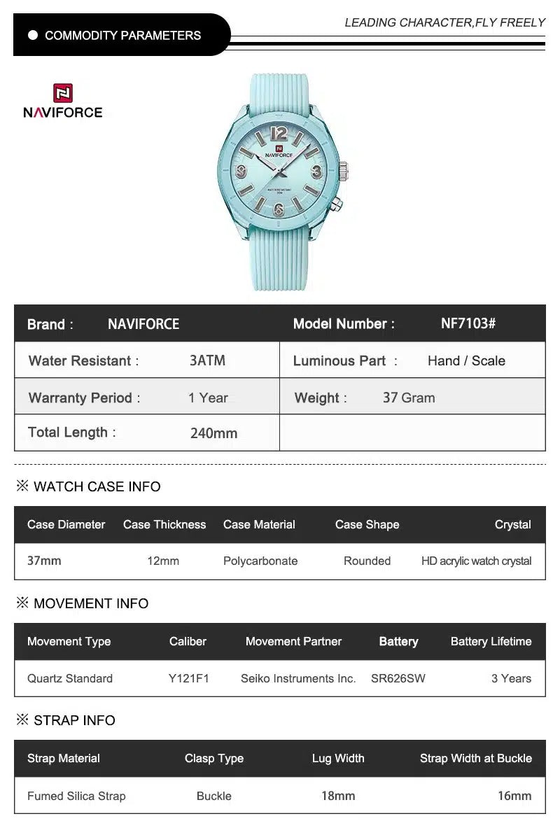 Naviforce NF 7103 Streamline Precision
